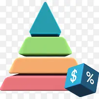 矢量立体三角形与蓝色方块-空若网 矢量立体三角形与蓝色方块-空若网