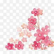 手绘粉色花朵-空若网 手绘粉色花朵-空若网