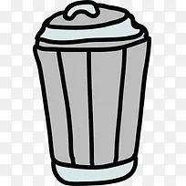 卡通垃圾桶图标-空若网 卡通垃圾桶图标-空若网