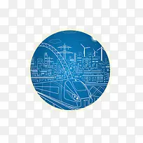 卡通线条抽象列车星球-空若网 卡通线条抽象列车星球-空若网