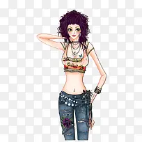 美女烫发韩式插画-空若网 美女烫发韩式插画-空若网