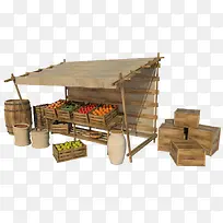 木质水果棚箱子-空若网 木质水果棚箱子-空若网