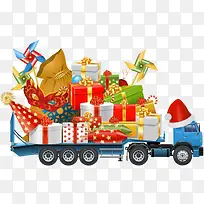 圣诞节礼物卡车-空若网 圣诞节礼物卡车-空若网