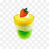 手绘草莓杯图片素材-空若网 手绘草莓杯图片素材-空若网