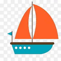卡通扁平化的轮船设计-空若网 卡通扁平化的轮船设计-空若网