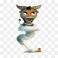 矢量龙卷风和小牛-空若网 矢量龙卷风和小牛-空若网