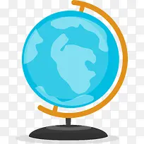 卡通蓝色扁平化地球仪-空若网 卡通蓝色扁平化地球仪-空若网