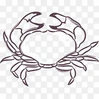 素描白色螃蟹-空若网 素描白色螃蟹-空若网