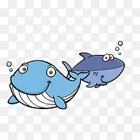 矢量鲸鱼素材-空若网 矢量鲸鱼素材-空若网