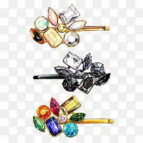 手绘发卡-空若网 手绘发卡-空若网