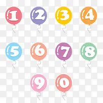 气球数字矢量-空若网 气球数字矢量-空若网