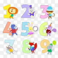 卡通小动物数字矢量-空若网 卡通小动物数字矢量-空若网