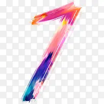 涂鸦颜色多彩数字7字体设计-空若网 涂鸦颜色多彩数字7字体设计-空若网