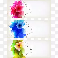 水彩画海报-水彩画女子花卉旗帜-空若网 水彩画海报-水彩画女子花卉旗帜-空若网