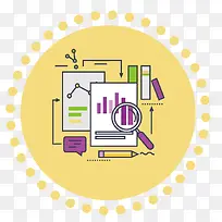 矢量黄色扁平化数据报表-空若网 矢量黄色扁平化数据报表-空若网