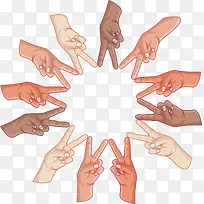 不同肤色的手指-空若网 不同肤色的手指-空若网