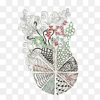 �ڰ�ͼ���廭ƴ��-������