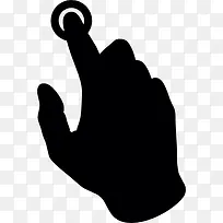 手指按下一个按钮图标-空若网 手指按下一个按钮图标-空若网