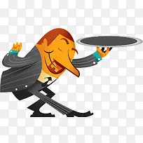 英式管家插画-空若网 英式管家插画-空若网