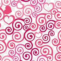 矢量心形花纹背景-空若网 矢量心形花纹背景-空若网