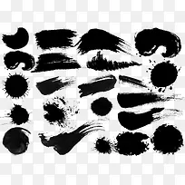 墨迹笔触水墨点集合-空若网 墨迹笔触水墨点集合-空若网