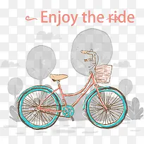 矢量手绘自行车-空若网 矢量手绘自行车-空若网