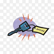 手绘钥匙标签图形-空若网 手绘钥匙标签图形-空若网