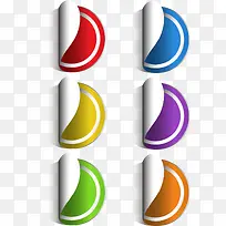 矢量手绘折纸标签-空若网 矢量手绘折纸标签-空若网