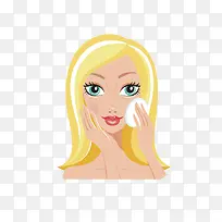 矢量化妆女孩金发女孩-空若网 矢量化妆女孩金发女孩-空若网