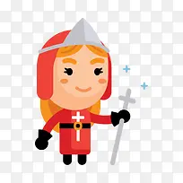 手绘卡通女魔法师-空若网 手绘卡通女魔法师-空若网