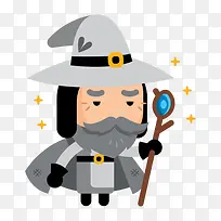 手绘卡通魔法师形象-空若网 手绘卡通魔法师形象-空若网