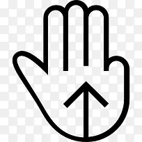 三个手指刷冲程符号图标-空若网 三个手指刷冲程符号图标-空若网