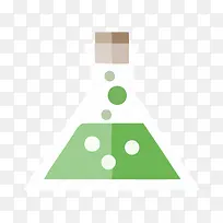 矢量装着绿色液体的锥形瓶素材-空若网 矢量装着绿色液体的锥形瓶素材-空若网