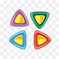 彩色三角质感按钮-空若网 彩色三角质感按钮-空若网