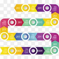 多彩拼接时间轴图表-空若网 多彩拼接时间轴图表-空若网