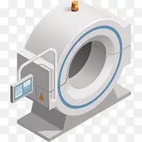 一个白色磁共振机器-空若网 一个白色磁共振机器-空若网