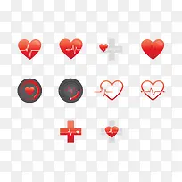 心电图图标创意-空若网 心电图图标创意-空若网