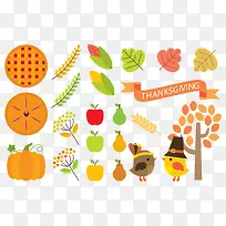 矢量图创意树叶饼干南瓜-空若网 矢量图创意树叶饼干南瓜-空若网