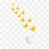 黄色折纸蝴蝶-空若网 黄色折纸蝴蝶-空若网