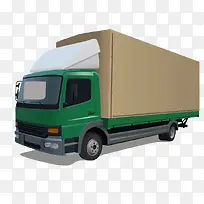 绿色送货大卡车-空若网 绿色送货大卡车-空若网
