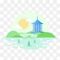 扁平化风景-空若网 扁平化风景-空若网