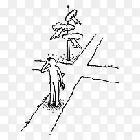 插画风格上帝之手1-空若网 插画风格上帝之手1-空若网