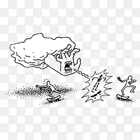 插画风格上帝之手7-空若网 插画风格上帝之手7-空若网