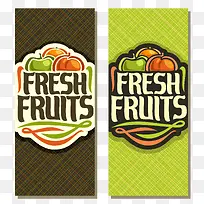 矢量水果标贴海报设计-空若网 矢量水果标贴海报设计-空若网