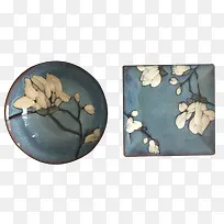 蓝色陶瓷制作餐具-空若网 蓝色陶瓷制作餐具-空若网