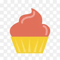 红色纸杯蛋糕矢量图-空若网 红色纸杯蛋糕矢量图-空若网