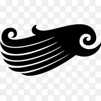 左半边翅膀黑白装饰-空若网 左半边翅膀黑白装饰-空若网