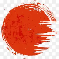 中国风手绘红日素材矢量-空若网 中国风手绘红日素材矢量-空若网