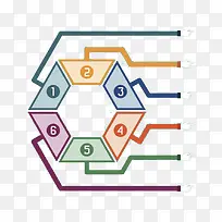 椭圆方形数字扁平流程表-空若网 椭圆方形数字扁平流程表-空若网