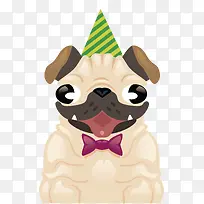 过生日的八哥犬-空若网 过生日的八哥犬-空若网